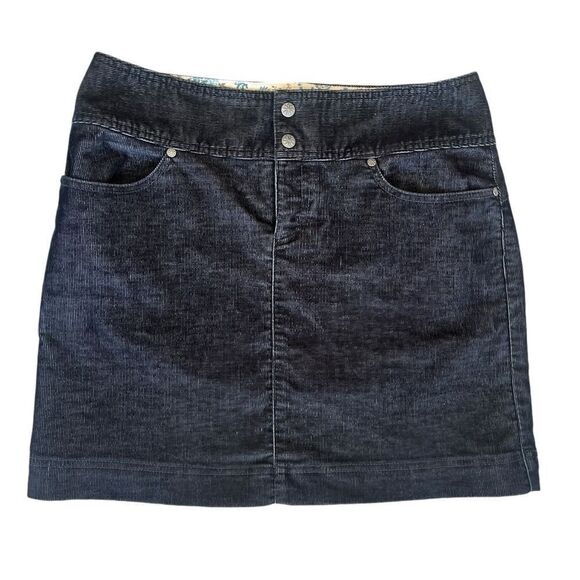 ATHLETA BLACK‎ CORDUROY A-LINE BUTTON MIKI SKIRT WOMENS SIZE 8 - Picture 6 of 13